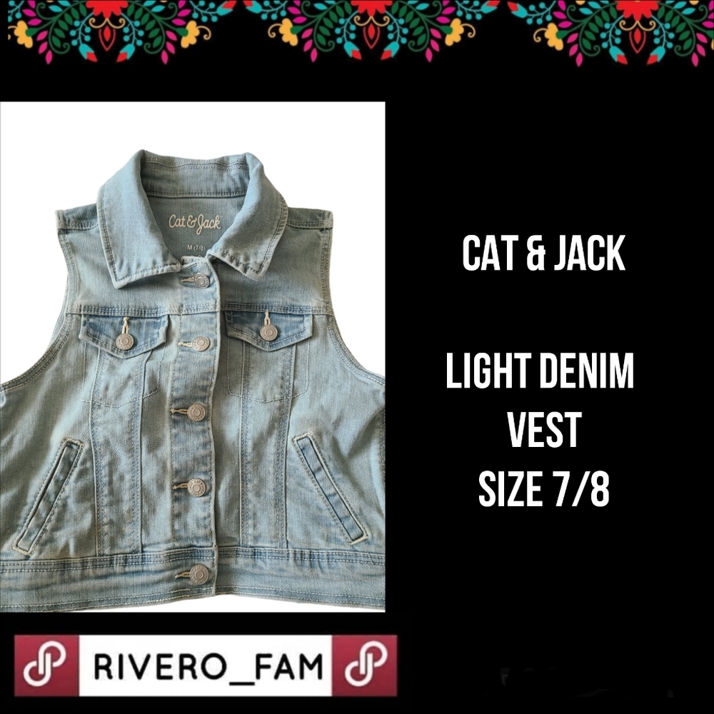 CAT & JACK | LIGHT DENIM VEST | SIZE 7/8